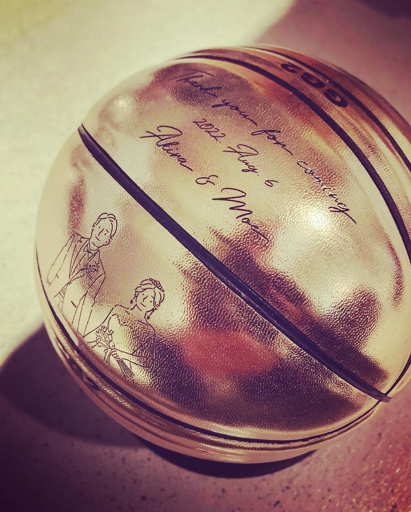 oreno ボール ステッカー  名入れ　お名前シール　バスケットボール 記念品　メッセージボール ウェディング　ウェルカムボード ウェルカムボール